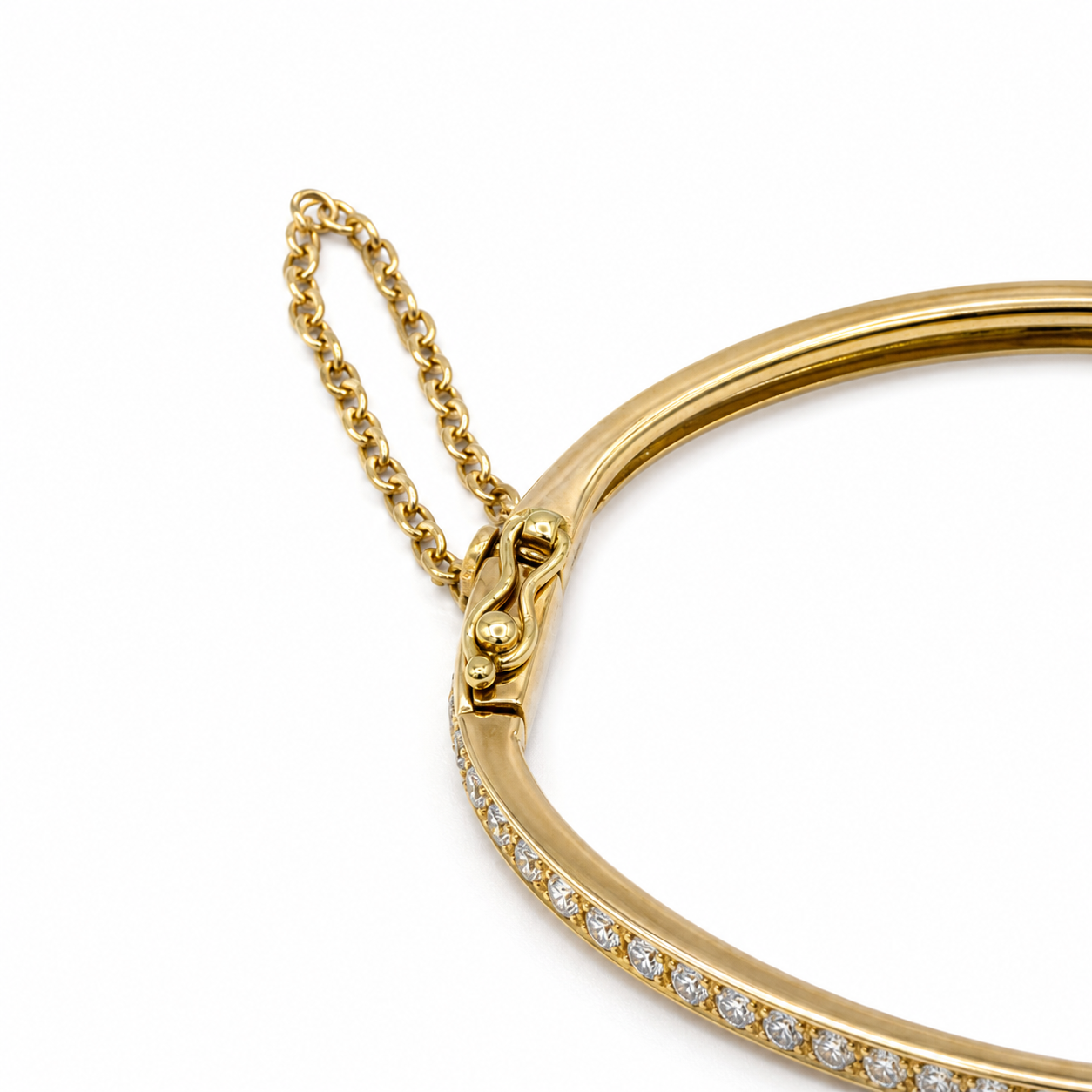 Bracelet jonc - Or jaune - Diamants 1,60 carats
