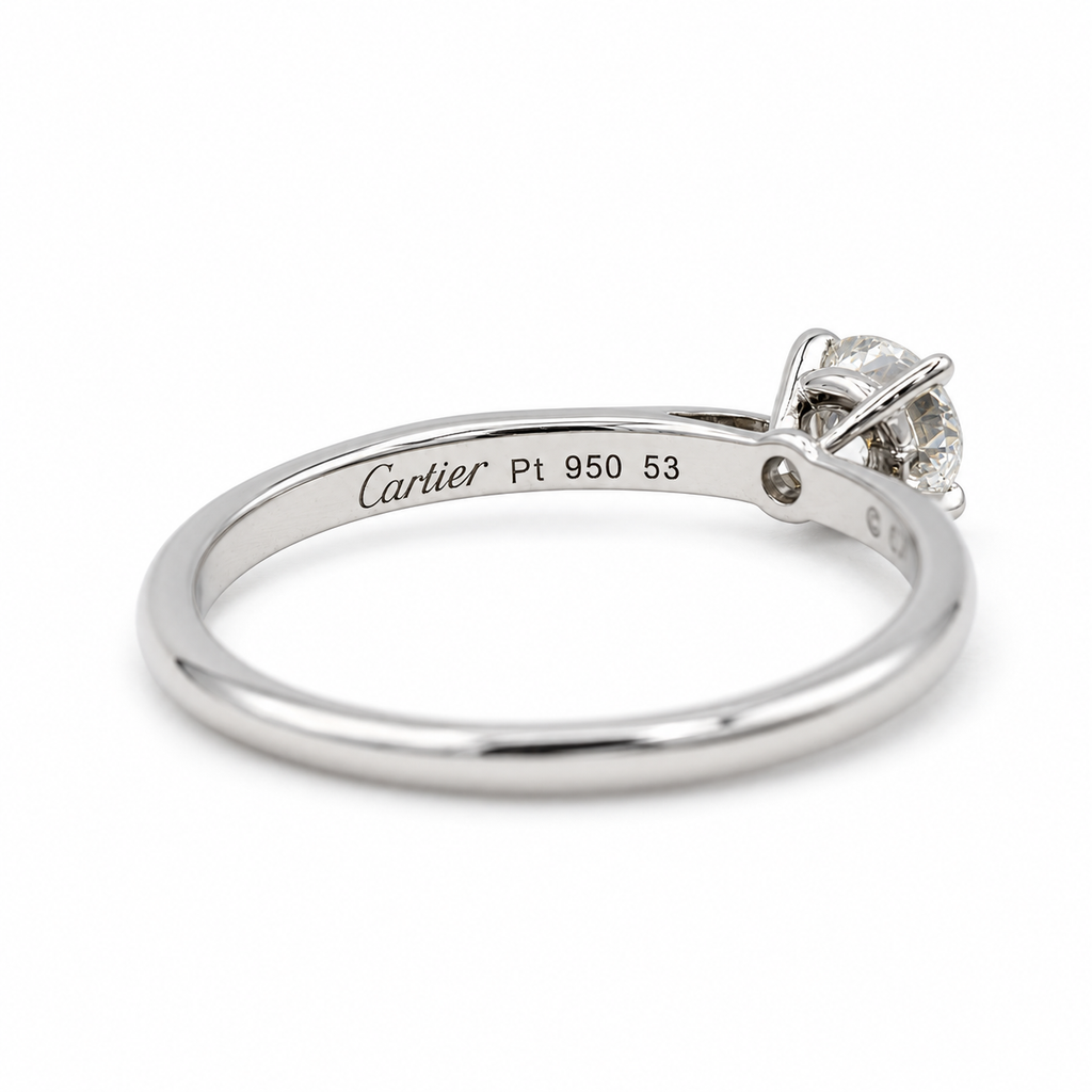 Cartier - Solitaire Platine et Diamant 0,41 carat
