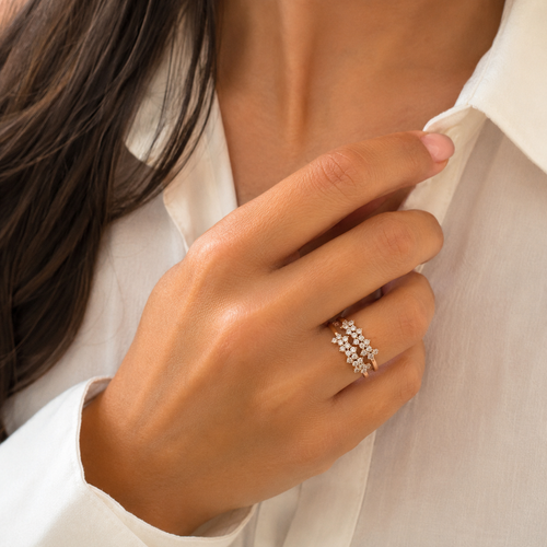Bague - Or rose et Diamants