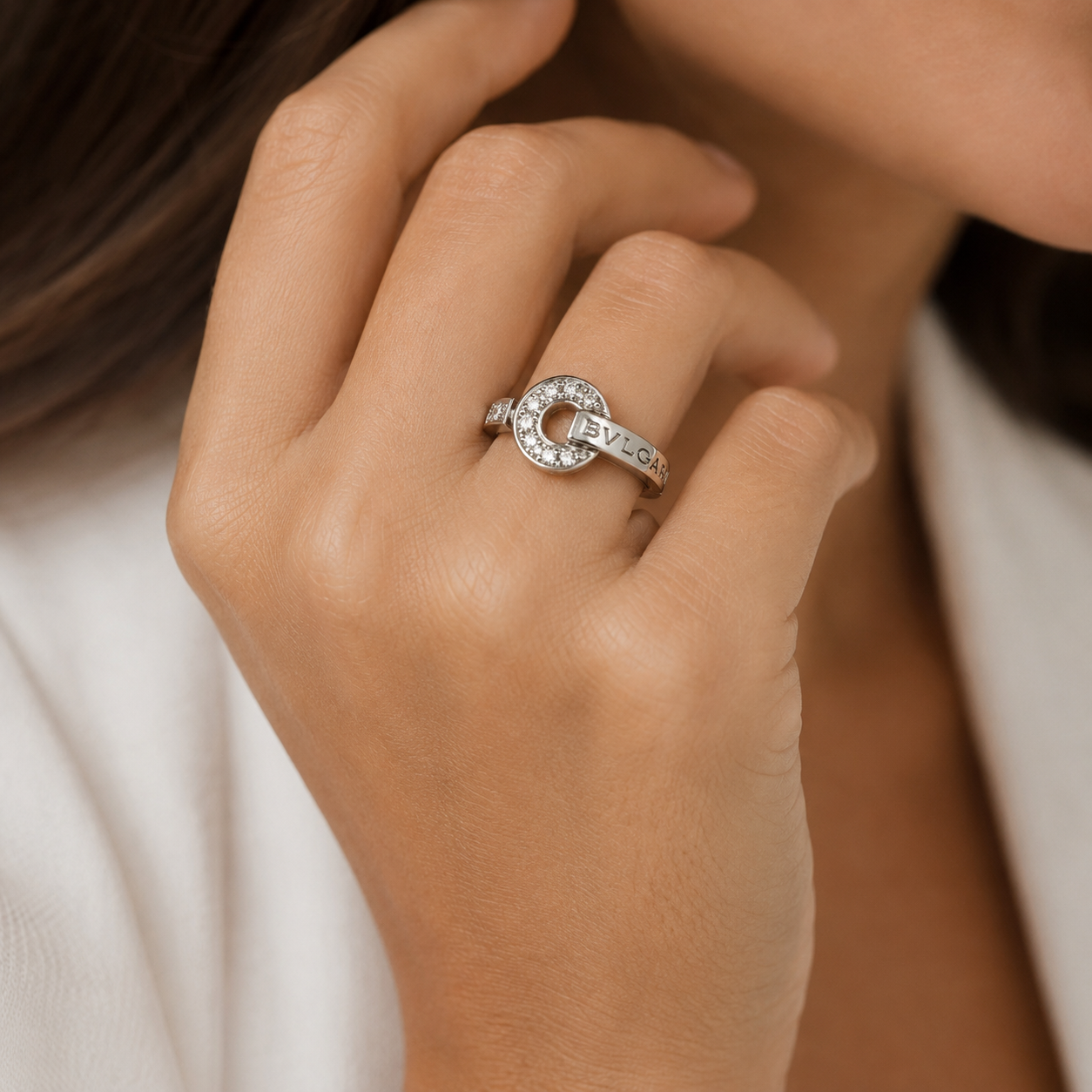 Bulgari - Bague Tournant - Or blanc et Diamants