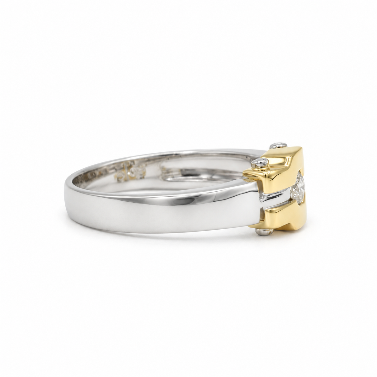 Art déco - Bague deux ors et Diamant