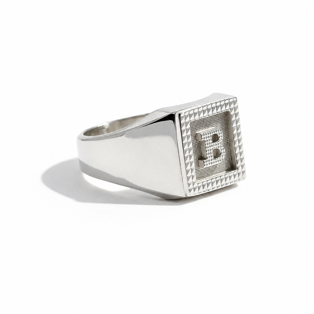 Chevalière Or blanc 18 carats