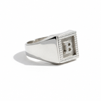 Chevalière Or blanc 18 carats