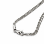 Collier Pendentif Or blanc  Diamants noirs et blancs