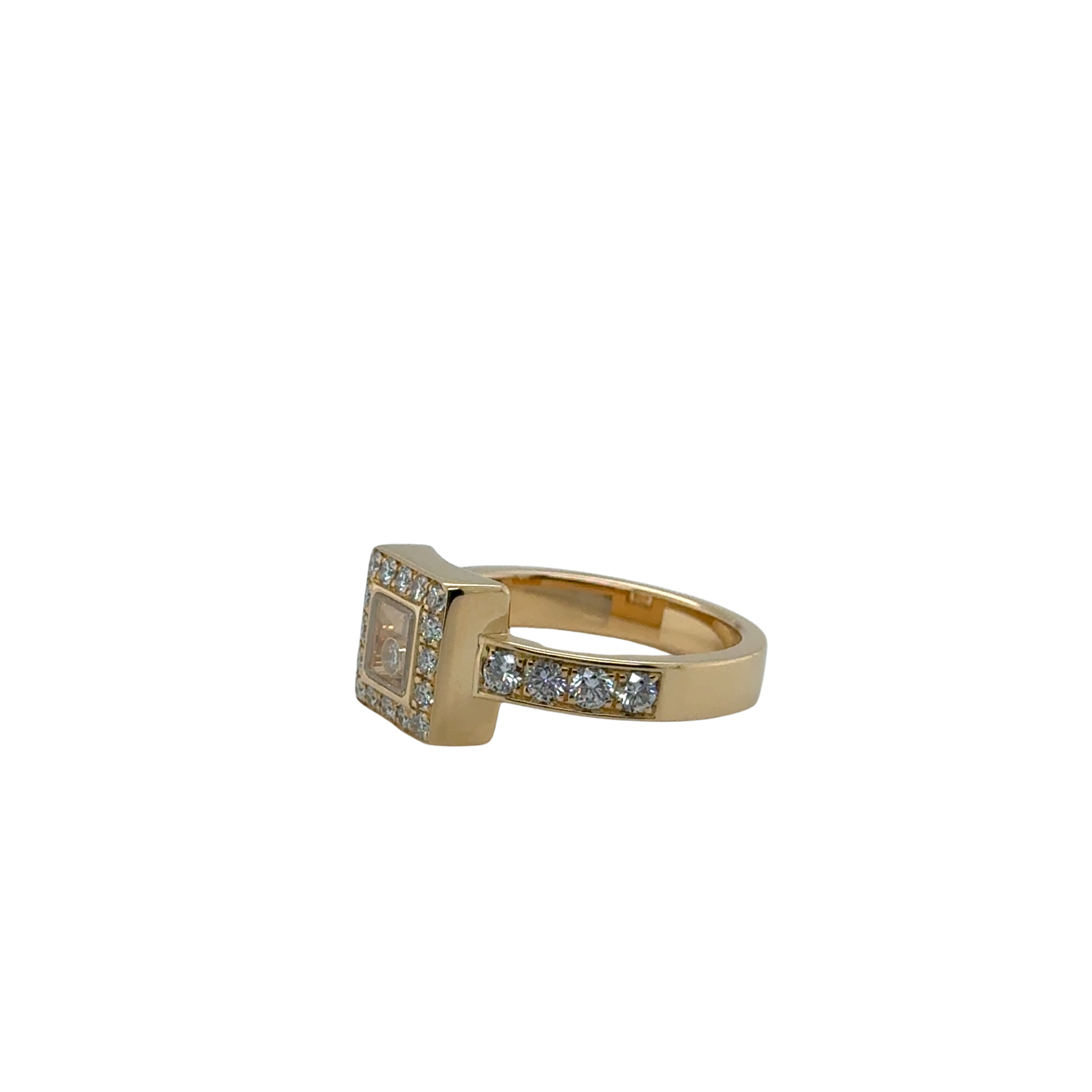Chopard - Bague Or jaune Happy Diamonds