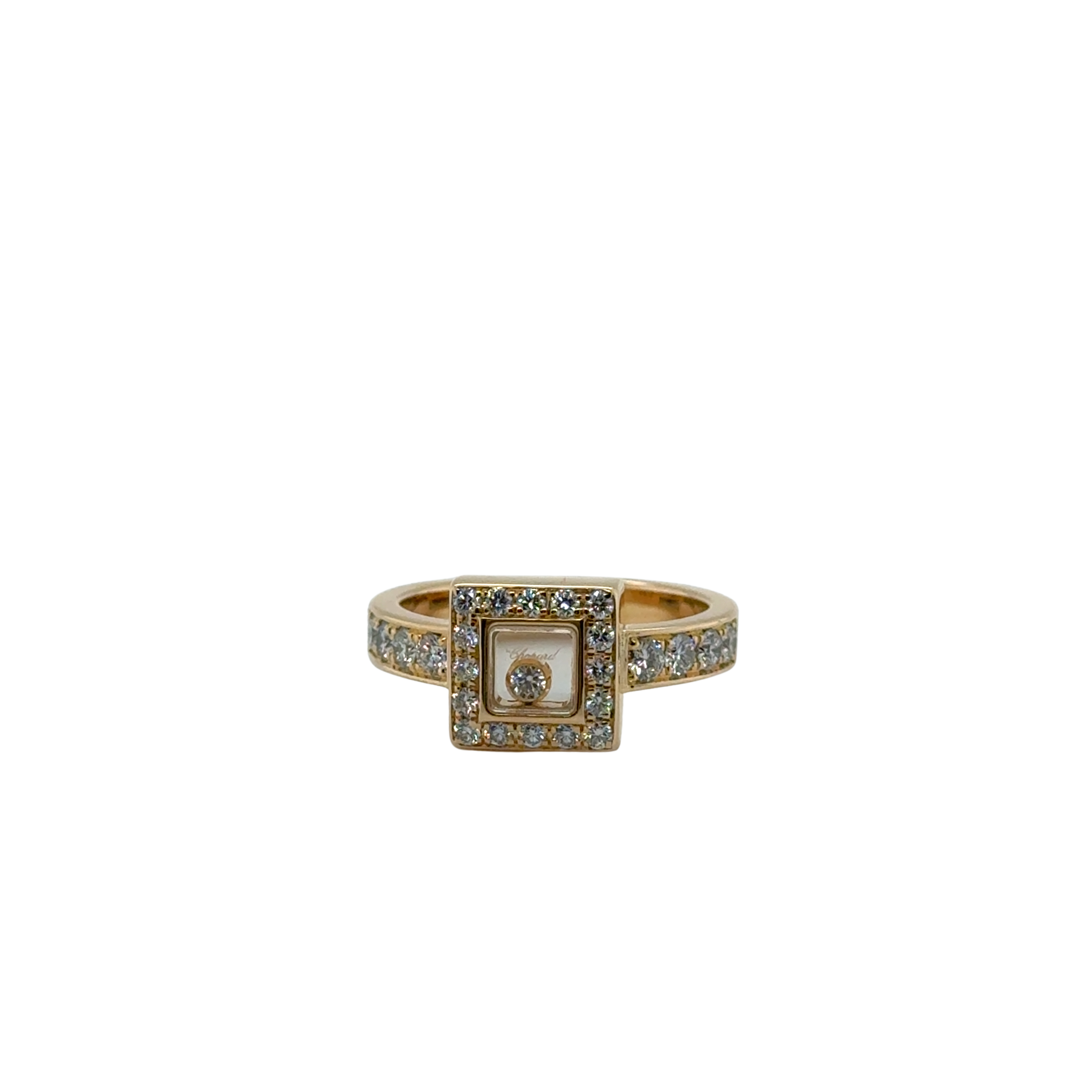 Chopard - Bague Or jaune Happy Diamonds