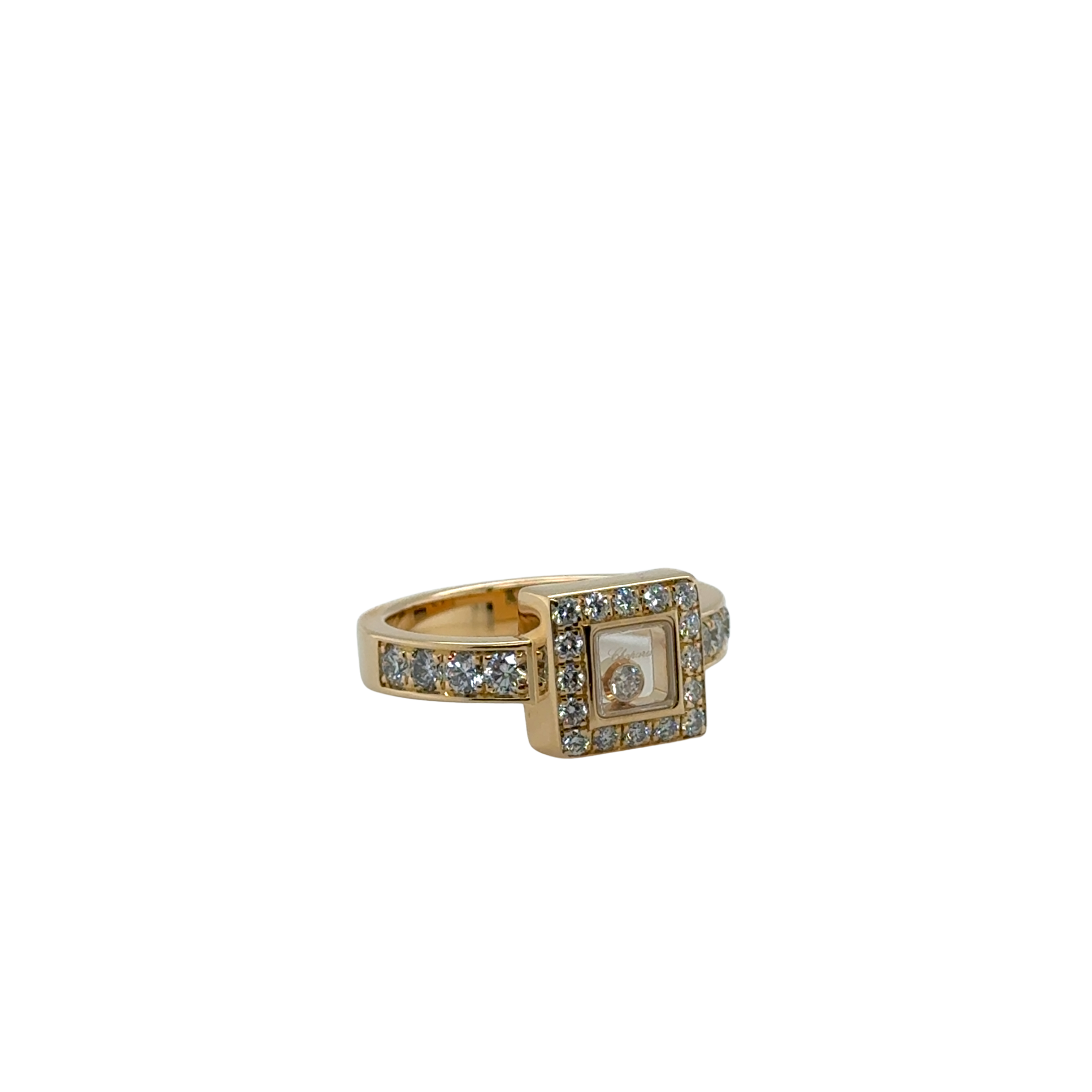 Chopard - Bague Or jaune Happy Diamonds