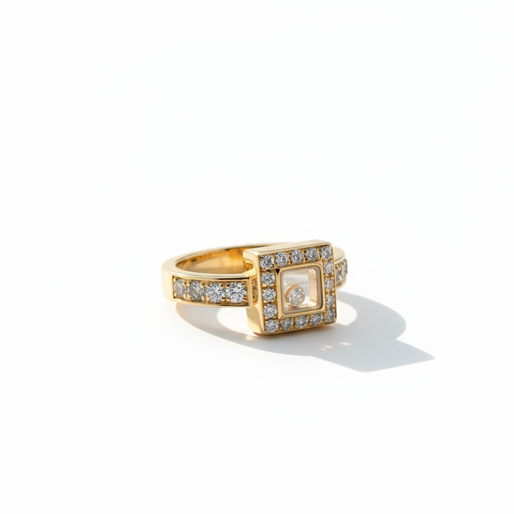 Chopard - Bague Or jaune Happy Diamonds