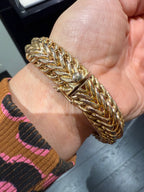 Bracelet Maille Tressée - Or jaune