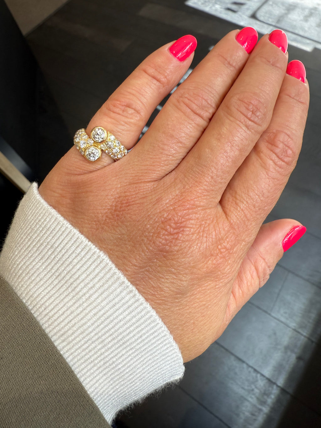 Bague Toi et Moi - Or jaune et Diamants