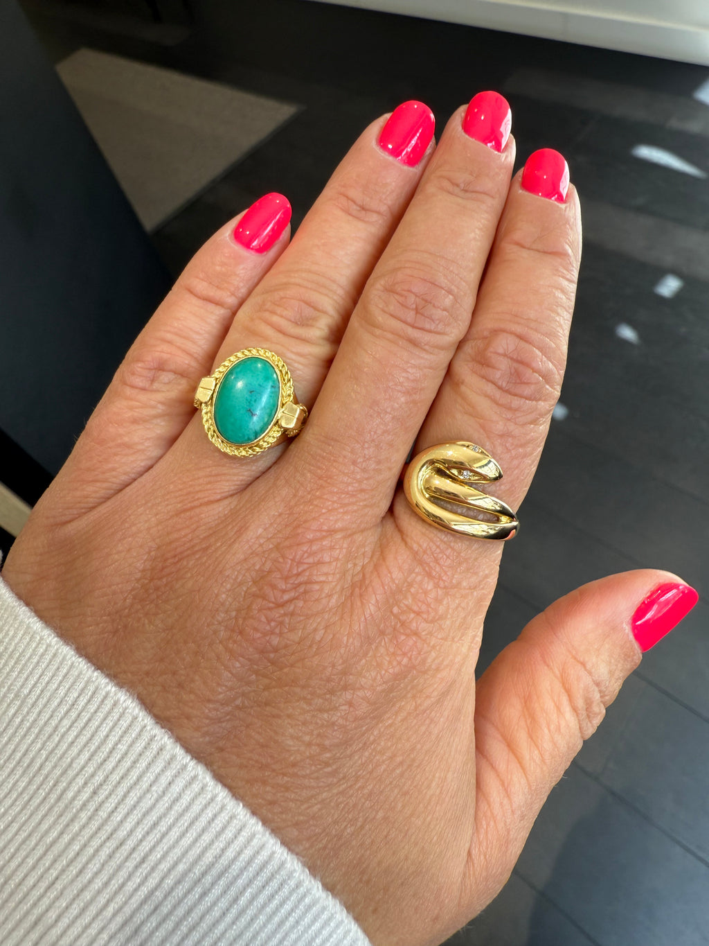 Bague Serpent - Or jaune et Diamants