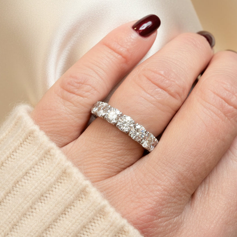 Alliance Tour complet - Or blanc - Diamants 3,80 carats