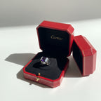 Cartier - Bague Tank Or blanc avec Améthyste