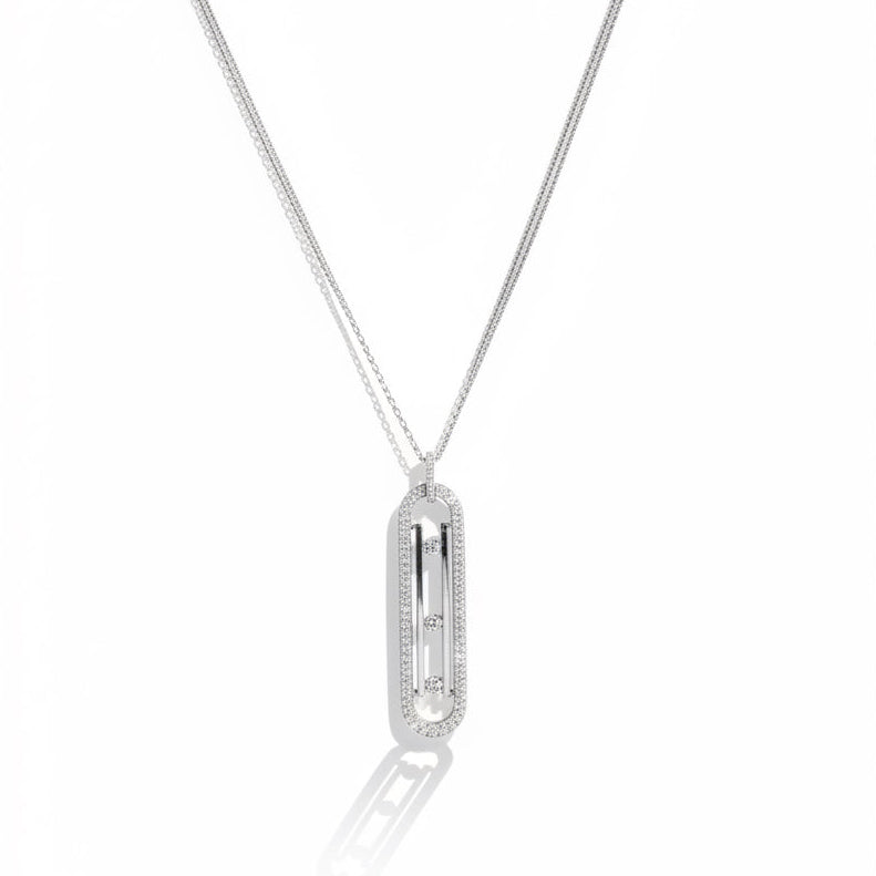 Messika - Move 10th Anniversary Necklace - White Gold and Diamonds