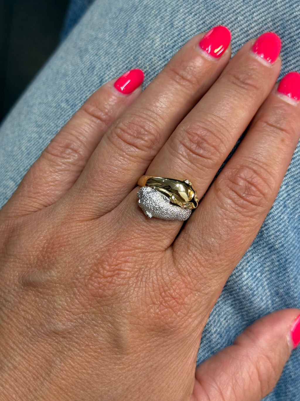 Bague Panthère Deux ors et Diamants