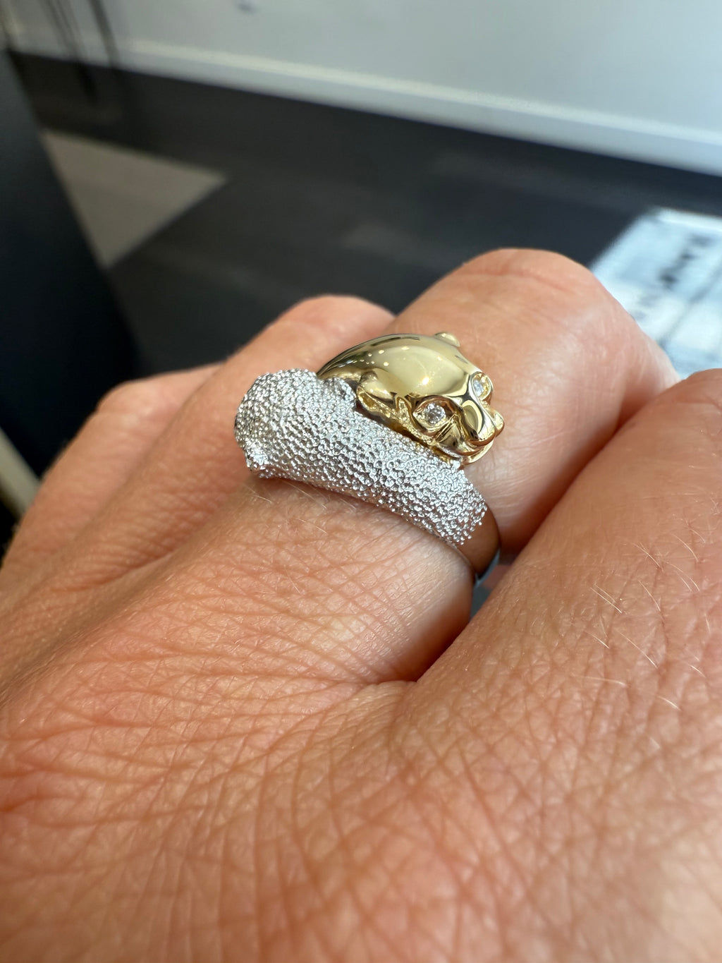 Bague Panthère Deux ors et Diamants
