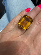 Bague or rose - Quartz fumé