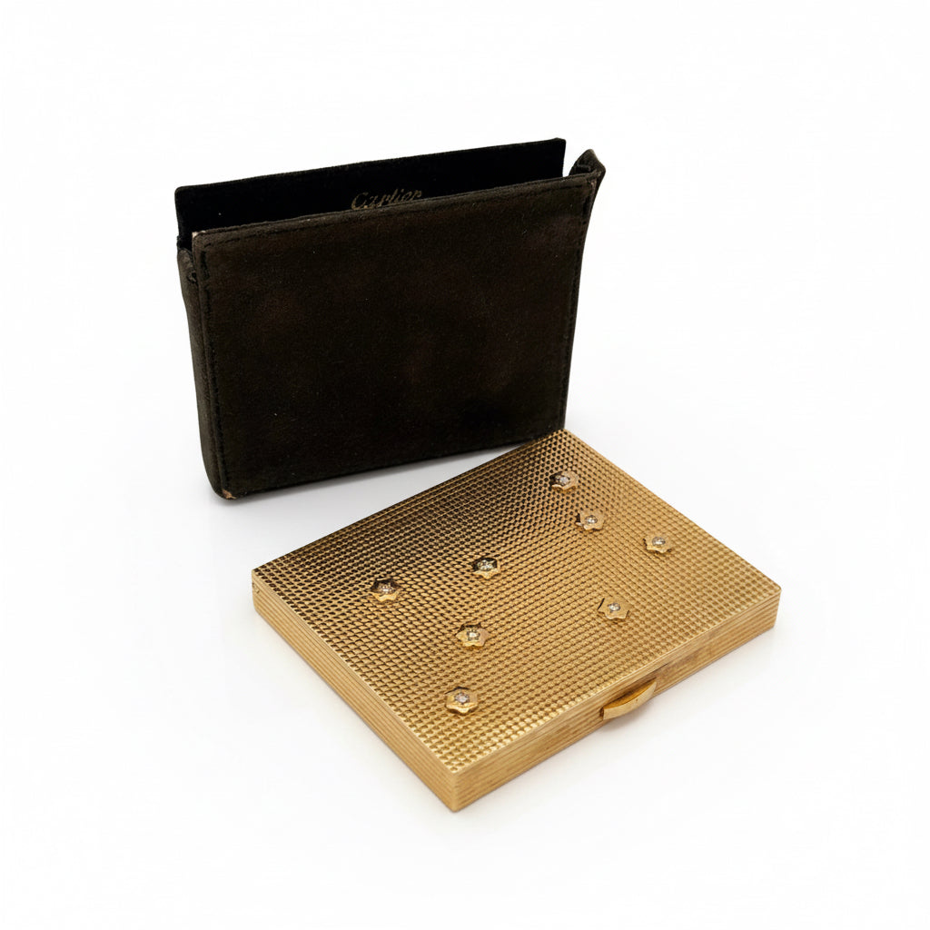 Cartier - Poudrier Or Jaune et Diamants