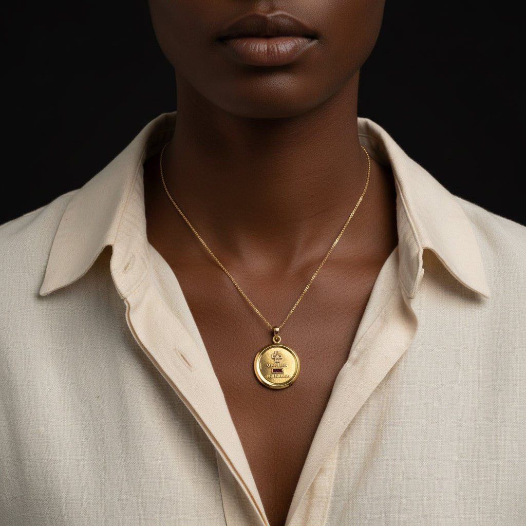 Augis - Médaille D’amour - Or jaune - Rubis et Diamants