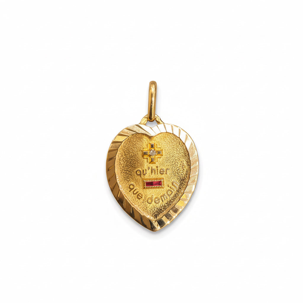 Augis - Médaille D’amour - Cozur - Or jaune - Rubis et Diamants