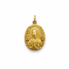 Médaille Pendentif Religieuse Lourdes - Or jaune