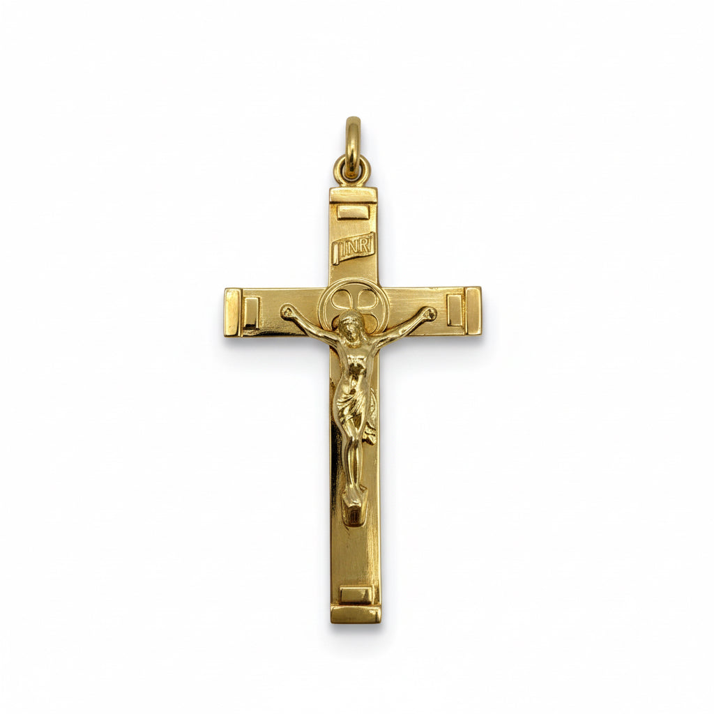 Pendentif Croix - Or jaune - Christ - 1920