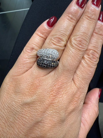 White gold and diamond ring