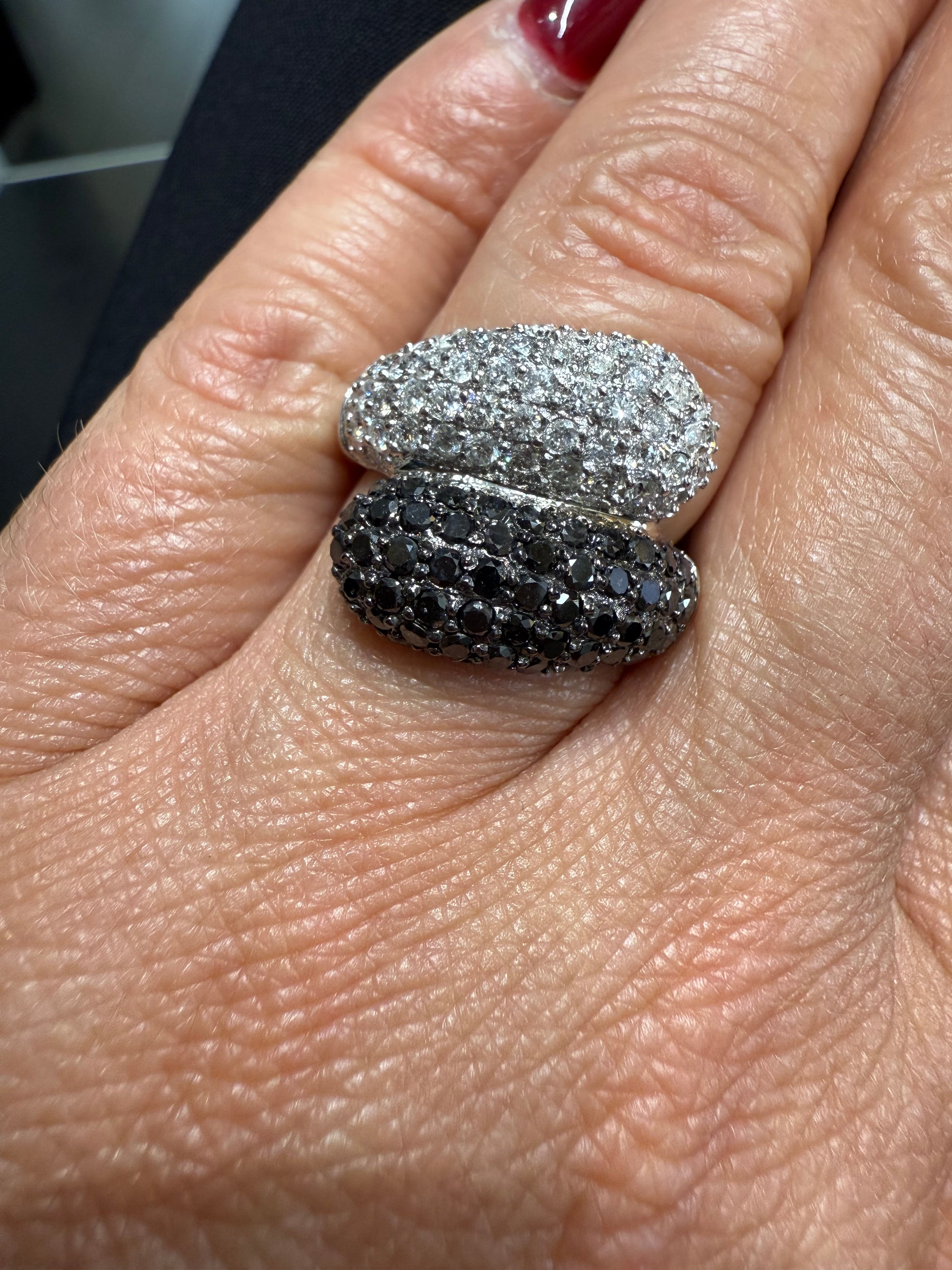 White gold and diamond ring