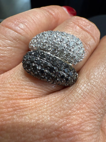 White gold and diamond ring
