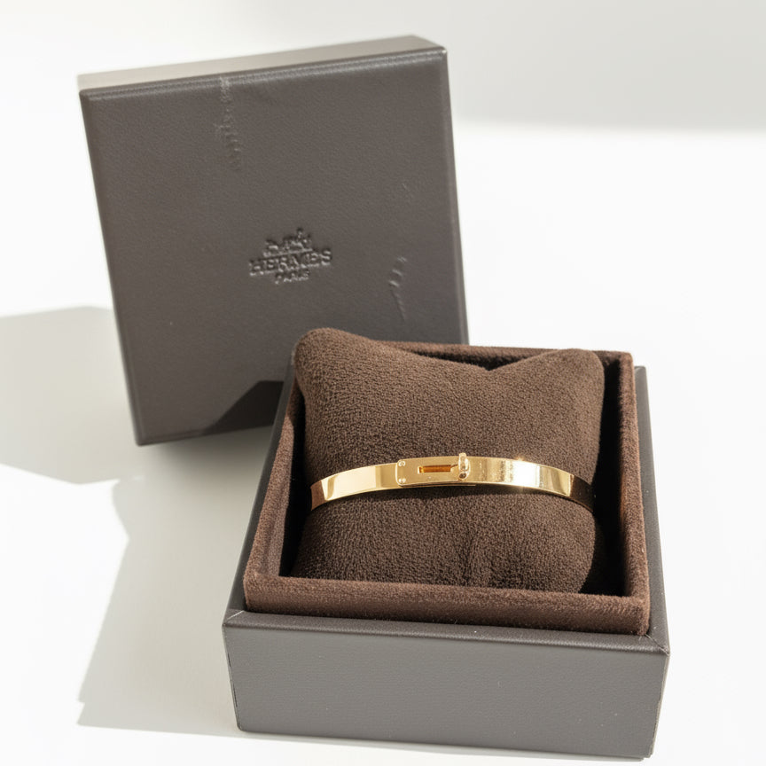 Bracelet Kelly Hermès - Or rose et diamants - Petit Modèle