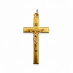 Pendentif Croix - Or jaune et Rose - Christ