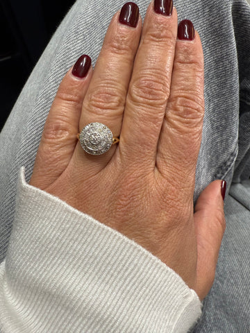 Bague Vintage deux ors - Diamants - 1940