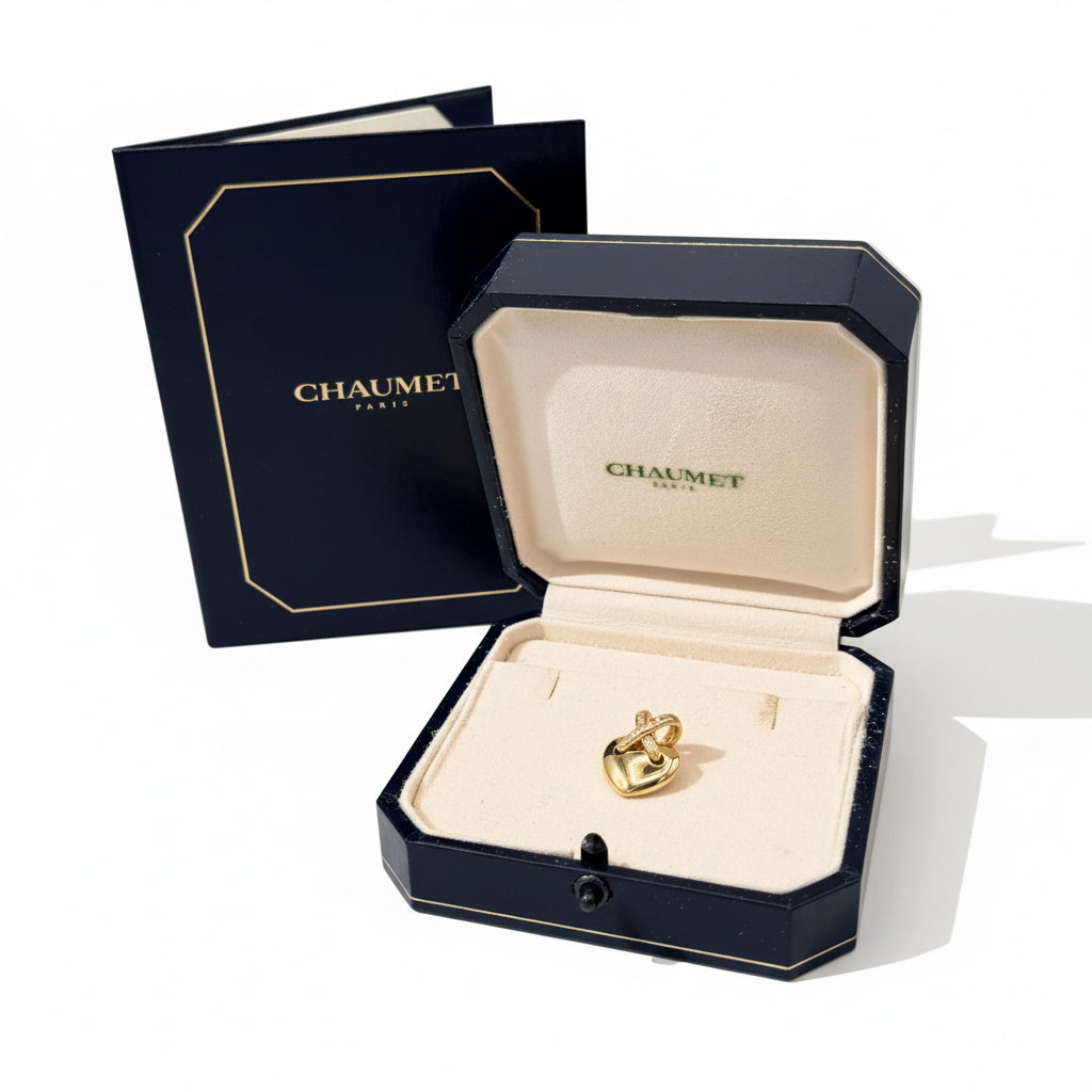 Chaumet - Pendentif Coeur Lien - Or jaune et Diamants