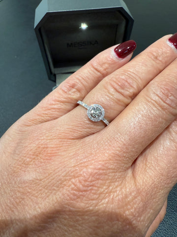 Messika - Bague Diamant solitaire or blanc Joy