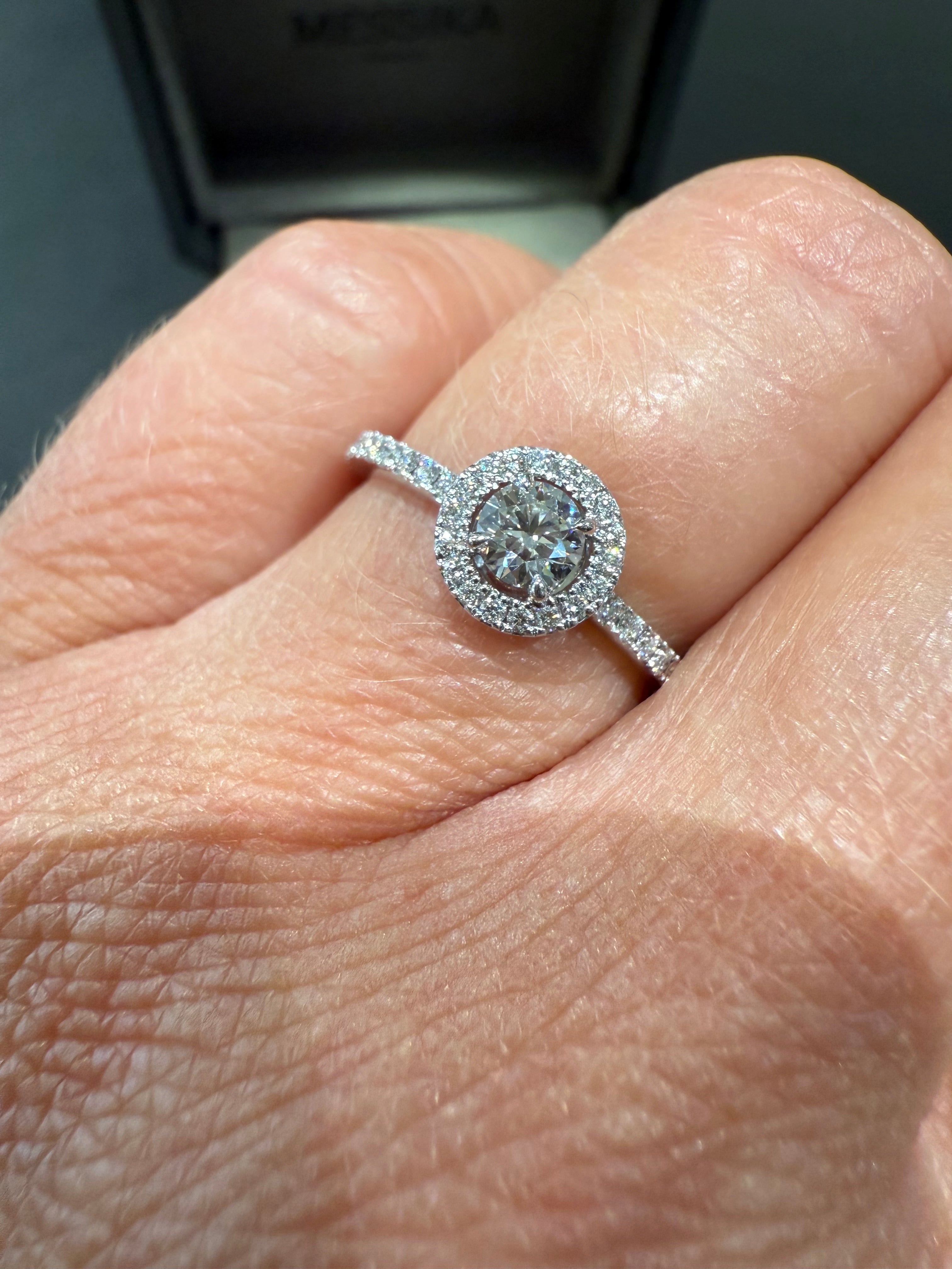 Messika - Bague Diamant solitaire or blanc Joy