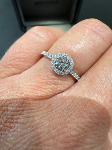 Messika - Bague Diamant solitaire or blanc Joy