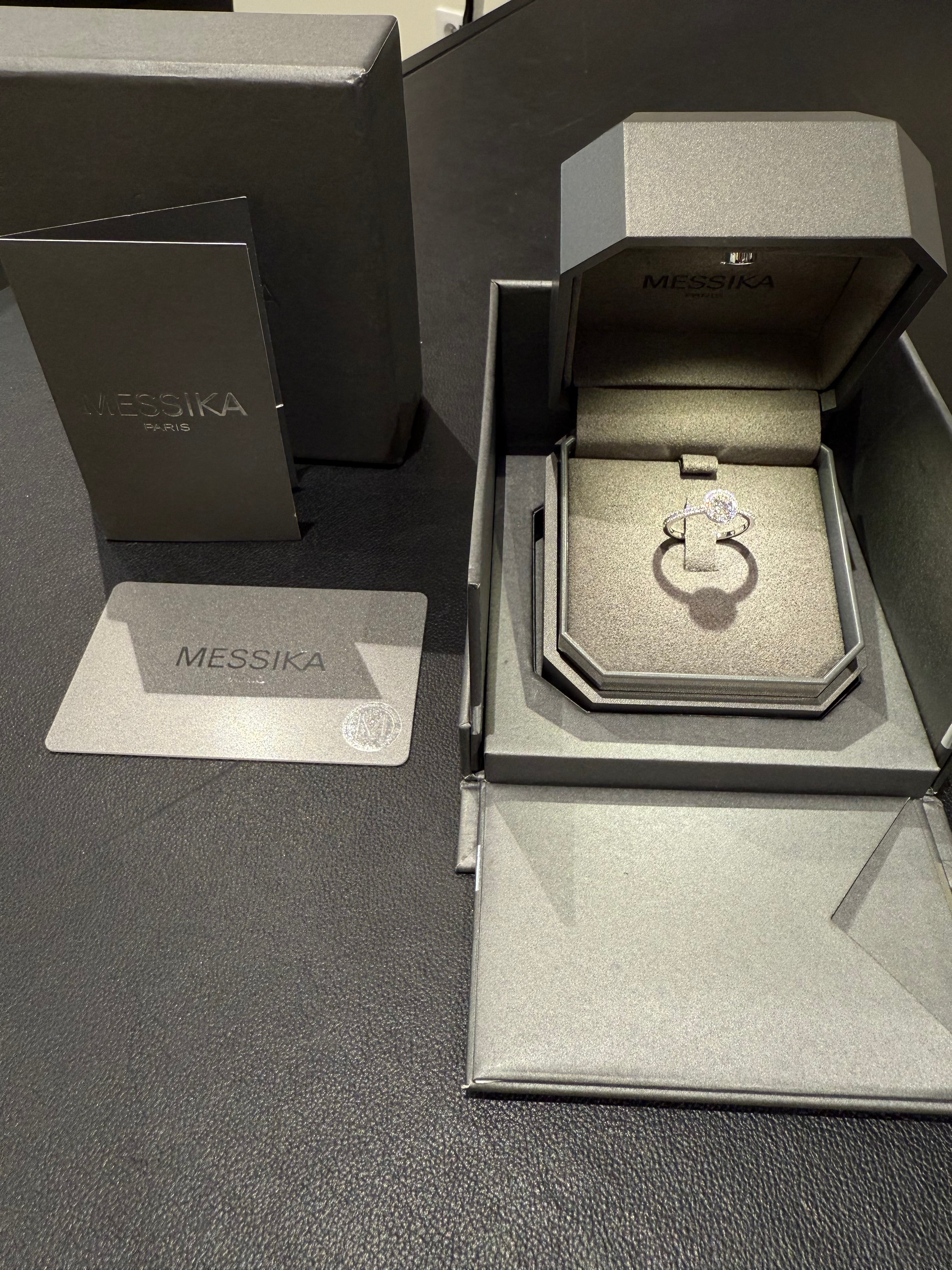 Messika - Bague Diamant solitaire or blanc Joy