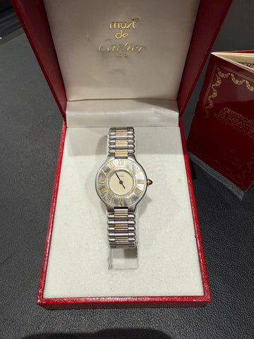 Cartier - Montre Vintage Must 21 - Or et acier