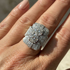 Art déco - Bague Platine - Diamants 3,72 carats