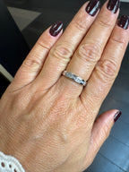 Demi Alliance Or Blanc et Diamants