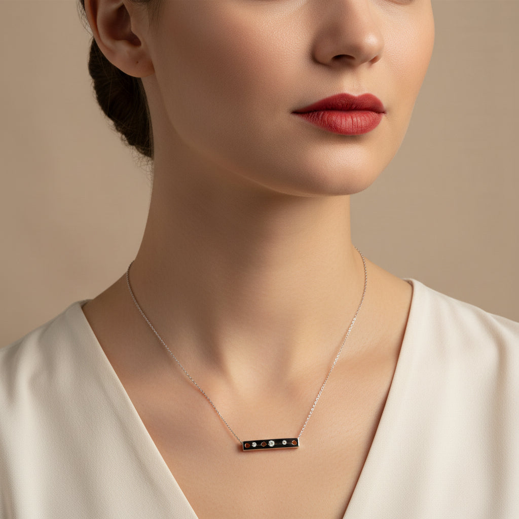 Dinh Van - Collier Pulse - Or blanc et Diamants