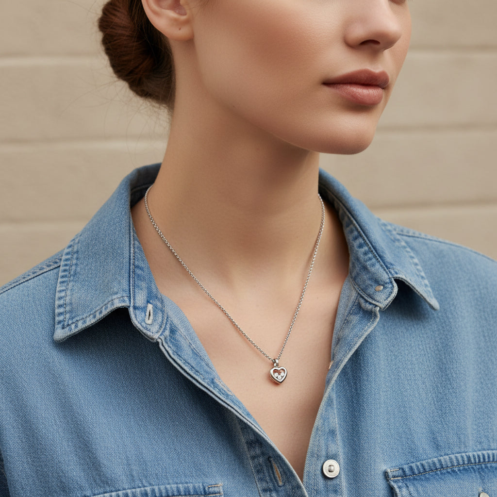 Chopard - Collier Happy Diamond - Or blanc et Diamants