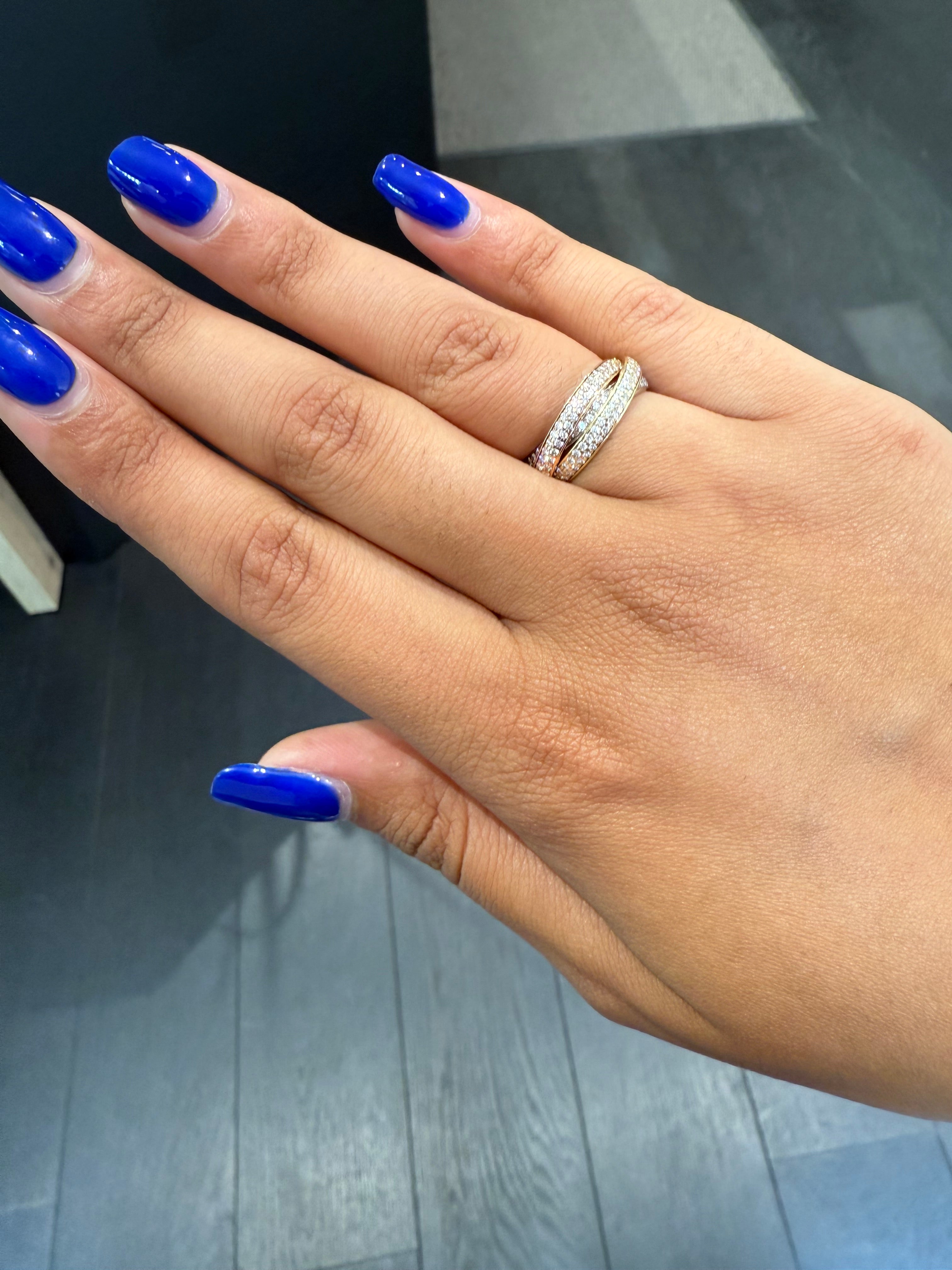 Cartier - Trinity ring - Small model - paved with diamonds