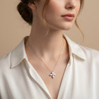 Collier Trèfle - Or blanc et Diamants
