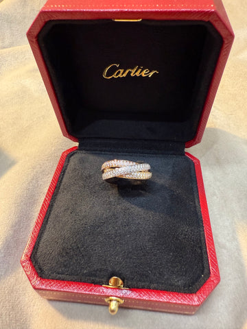 Cartier - Trinity ring - Small model - paved with diamonds