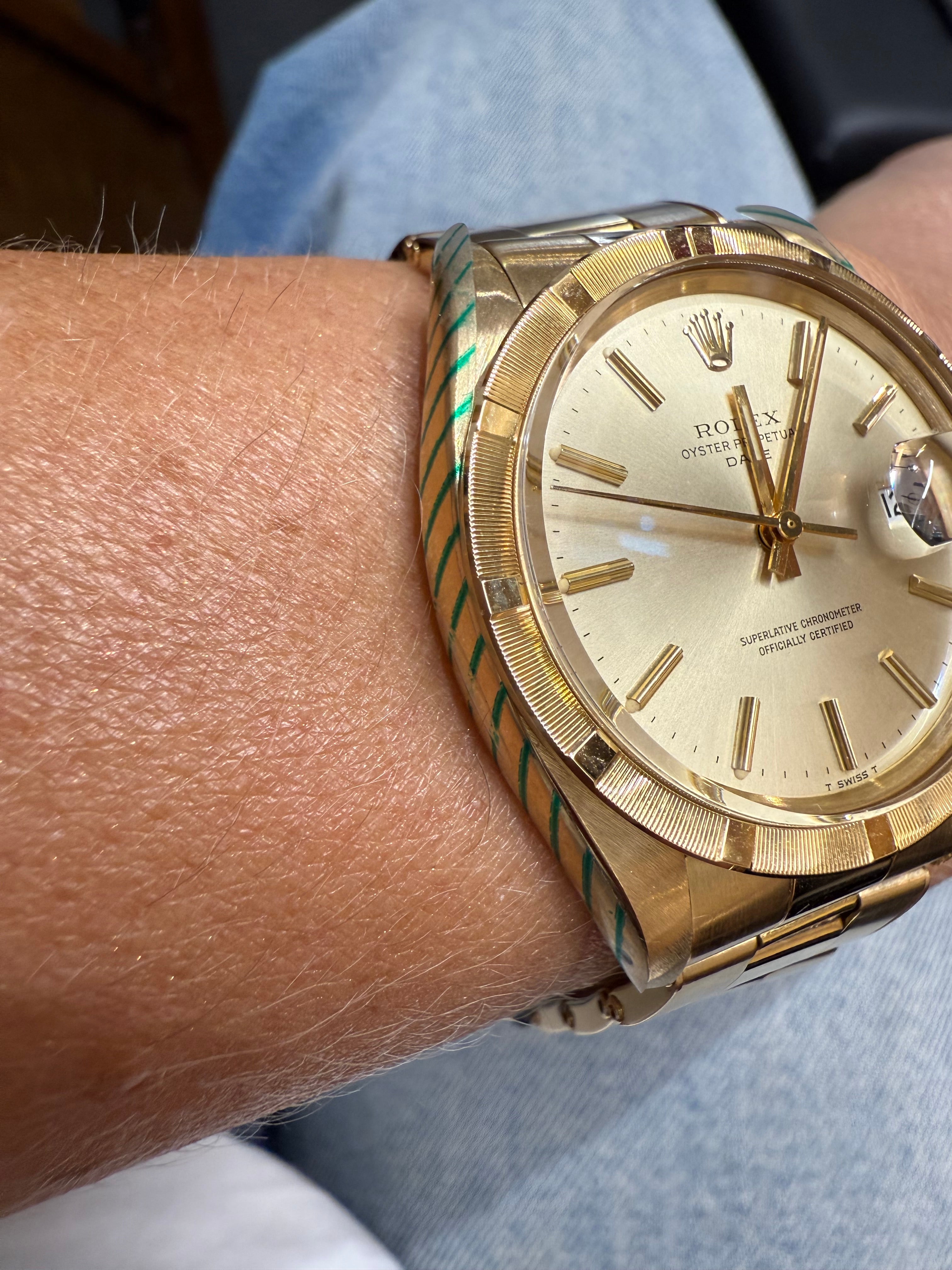 ROLEX - Montre Datejust Or jaune 18 carats - Modèle 1501 - Année 1970