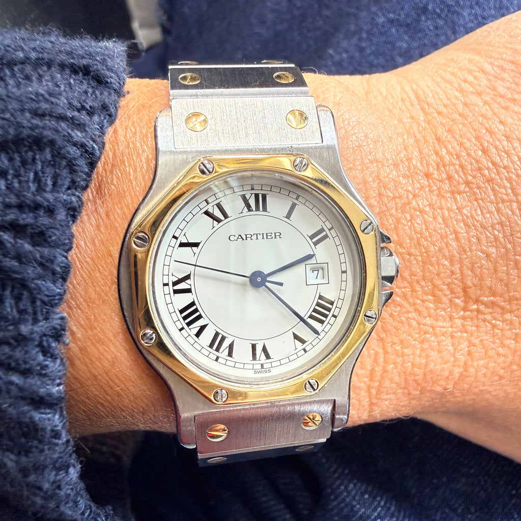 Cartier - Montre Femme Santos - Or et Acier