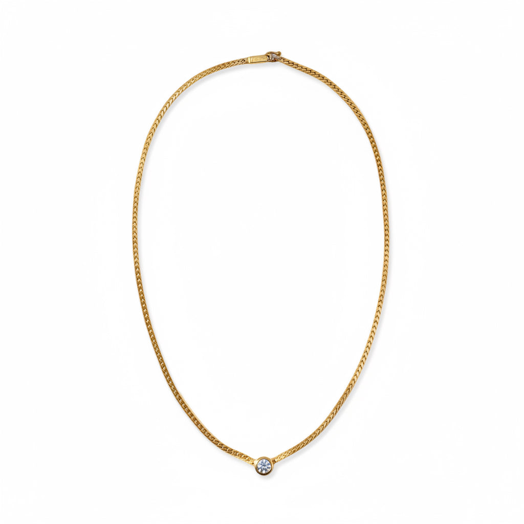 A. Roure - Collier Maille Anglaise  - Or jaune - Diamant