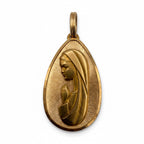 Médaille - Ovale - Vierge Marie - Or jaune