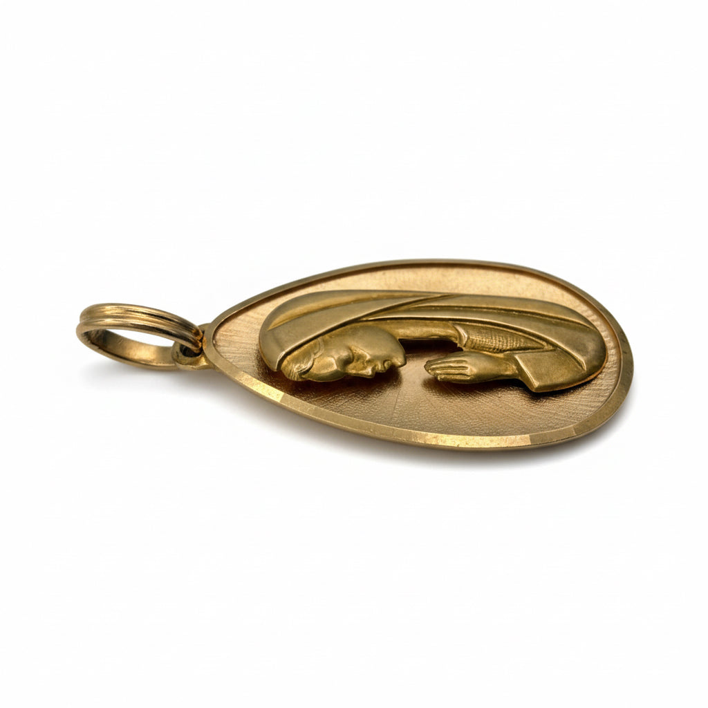 Médaille - Ovale - Vierge Marie - Or jaune